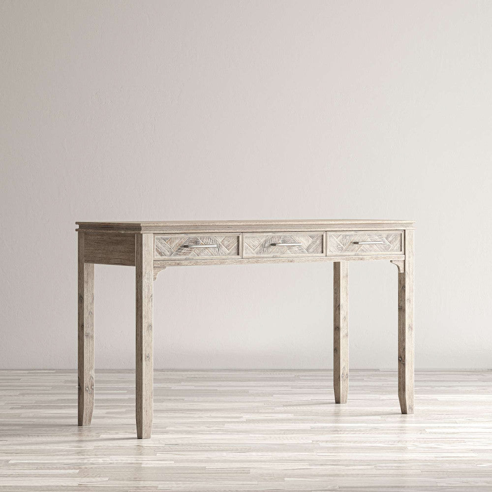 Jofran - Gramercy Chevron Three Drawer USB Charging Desk - Grey Wash - 2156-48 view 8