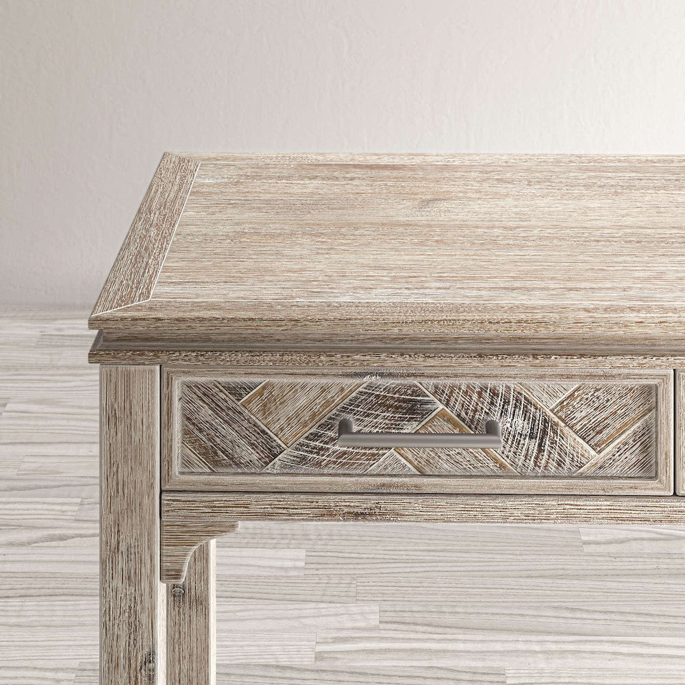 Jofran - Gramercy Chevron Three Drawer USB Charging Desk - Grey Wash - 2156-48 view 10