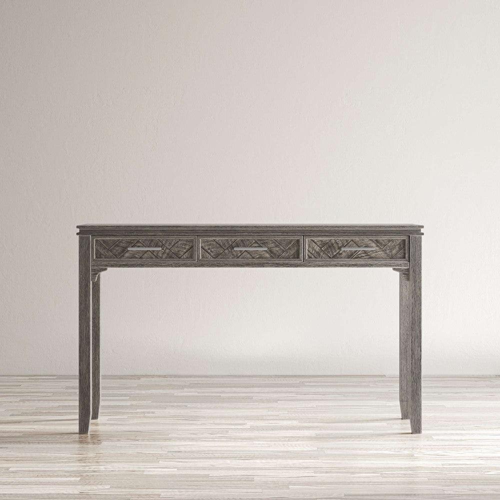 Jofran - Gramercy Chevron Three Drawer USB Charging Desk - Platinum - 1356-48 view 6