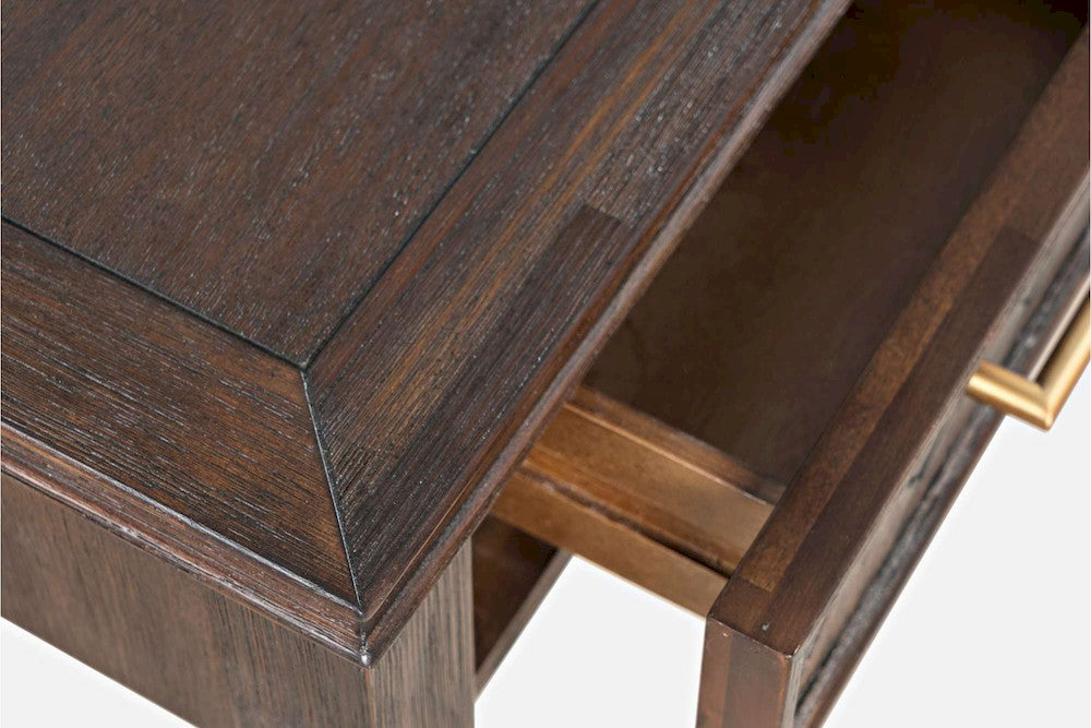 Jofran - Gramercy Chevron Three Drawer USB Charging Desk - Wire brushed Brown - 1756-48 view 8