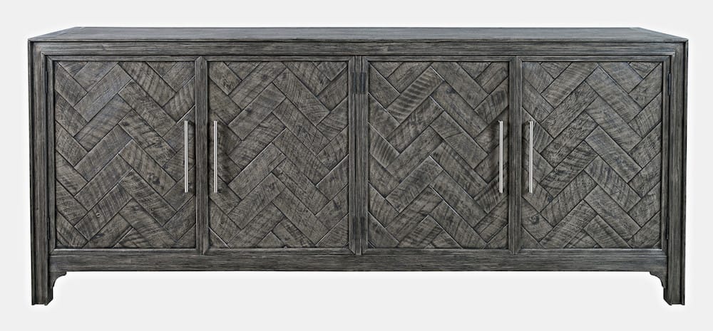 Jofran - Gramercy Mid-Century Modern Chevron Four Door 79in Accent Cabinet - 1356-79 view 1