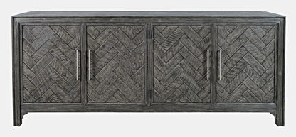 Jofran - Gramercy Mid-Century Modern Chevron Four Door 79in Accent Cabinet - 1356-79 view 1