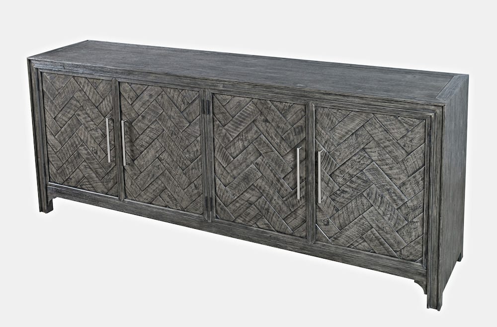 Jofran - Gramercy Mid-Century Modern Chevron Four Door 79in Accent Cabinet - 1356-79 view 2