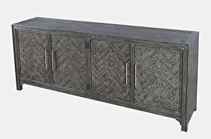 Jofran - Gramercy Mid-Century Modern Chevron Four Door 79in Accent Cabinet - 1356-79 view 2