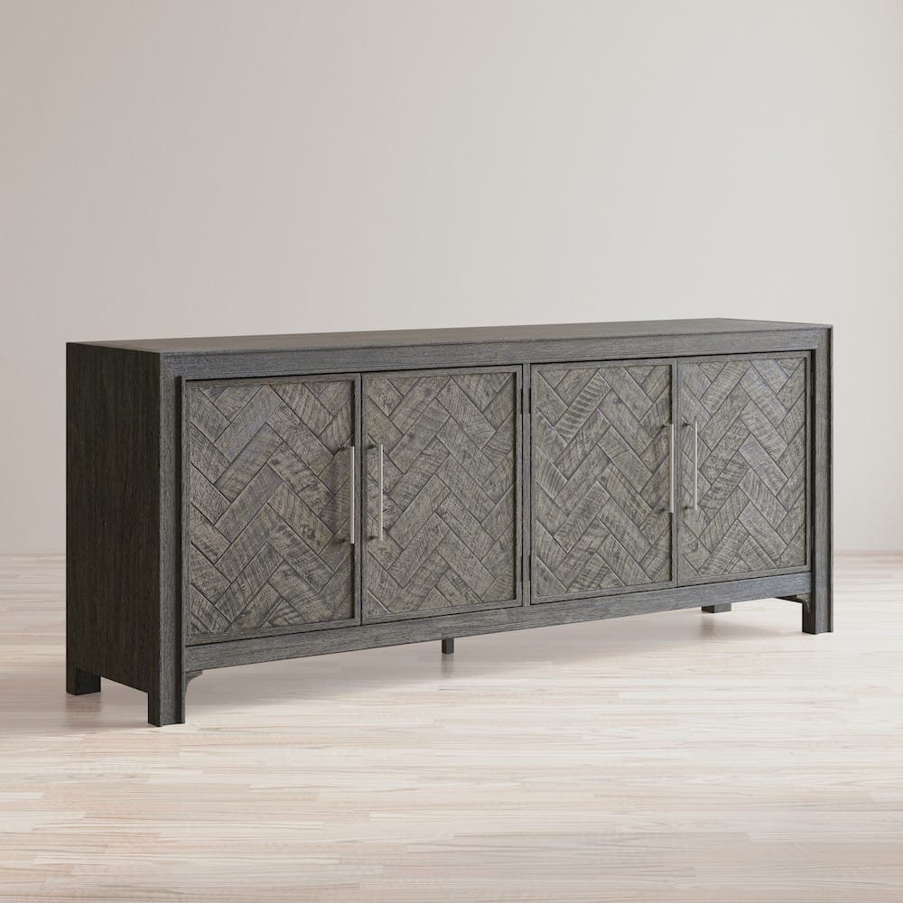 Jofran - Gramercy Mid-Century Modern Chevron Four Door 79in Accent Cabinet - 1356-79 view 8