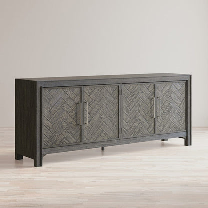 Jofran - Gramercy Mid-Century Modern Chevron Four Door 79in Accent Cabinet - 1356-79 view 8
