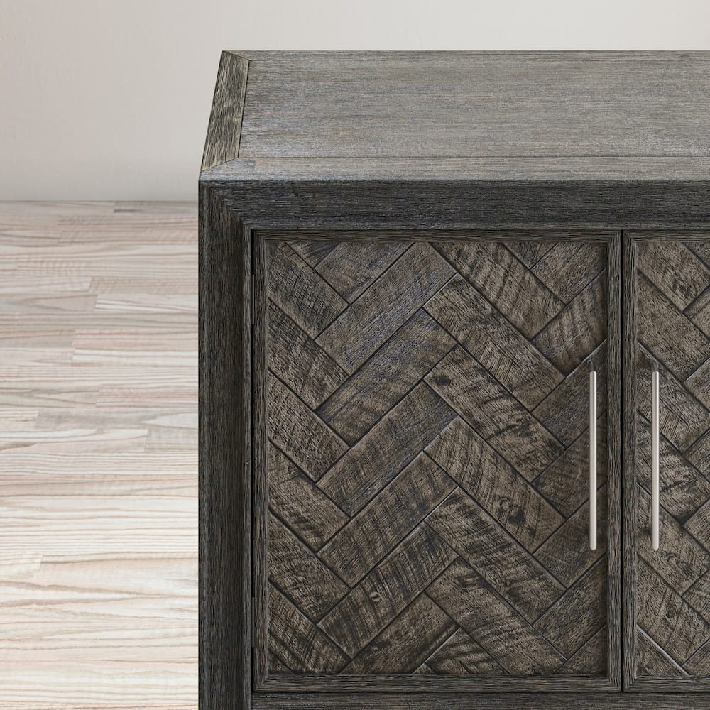 Jofran - Gramercy Mid-Century Modern Chevron Four Door 79in Accent Cabinet - 1356-79 view 11