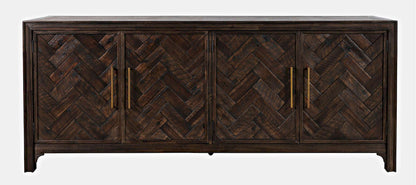 Jofran - Gramercy Mid-Century Modern Chevron Four Door 79in Accent Cabinet - 1756-79 view 1