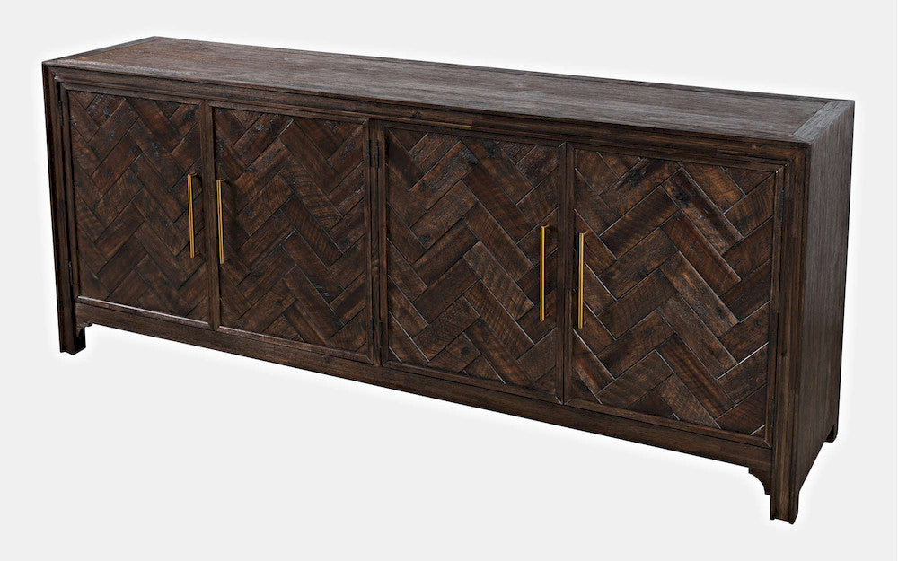 Jofran - Gramercy Mid-Century Modern Chevron Four Door 79in Accent Cabinet - 1756-79 view 2
