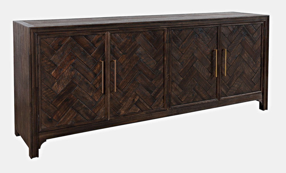 Jofran - Gramercy Mid-Century Modern Chevron Four Door 79in Accent Cabinet - 1756-79 view 3