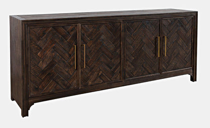 Jofran - Gramercy Mid-Century Modern Chevron Four Door 79in Accent Cabinet - 1756-79 view 3