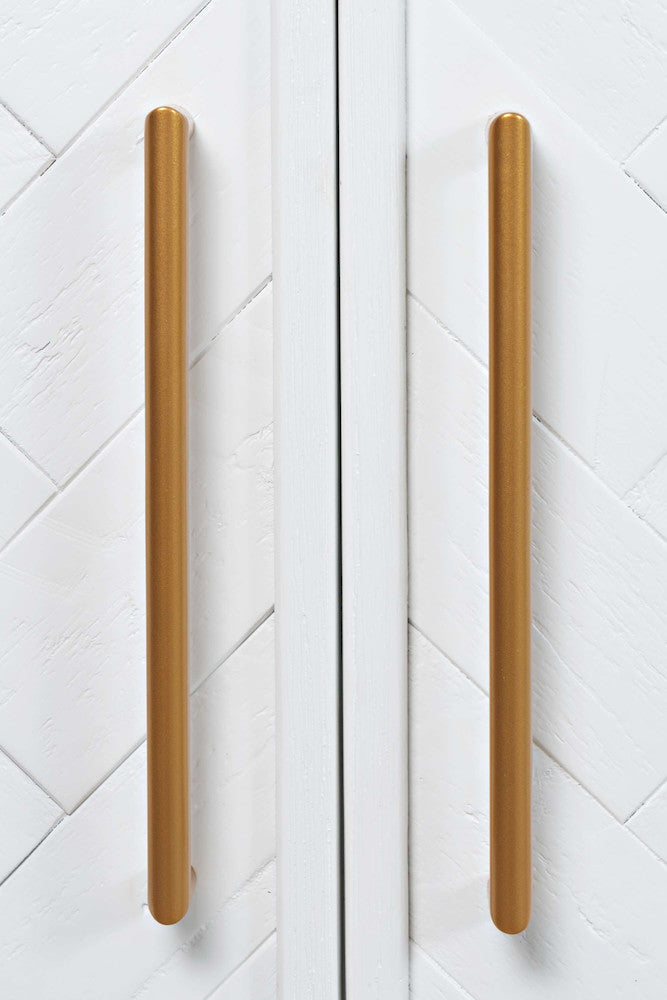Jofran - Gramercy Mid-Century Modern Chevron Four Door 79in Accent Cabinet - Blanc White - 2056-79 view 4