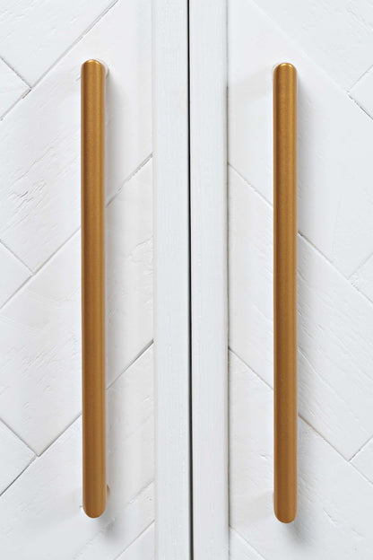 Jofran - Gramercy Mid-Century Modern Chevron Four Door 79in Accent Cabinet - Blanc White - 2056-79 view 4