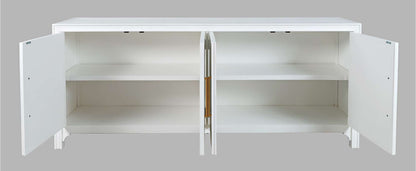 Jofran - Gramercy Mid-Century Modern Chevron Four Door 79in Accent Cabinet - Blanc White - 2056-79 view 5