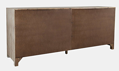 Jofran - Gramercy Mid-Century Modern Chevron Four Door 79in Accent Cabinet - Grey Wash - 2156-79 view 4