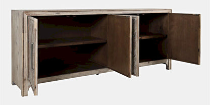 Jofran - Gramercy Mid-Century Modern Chevron Four Door 79in Accent Cabinet - Grey Wash - 2156-79 view 10