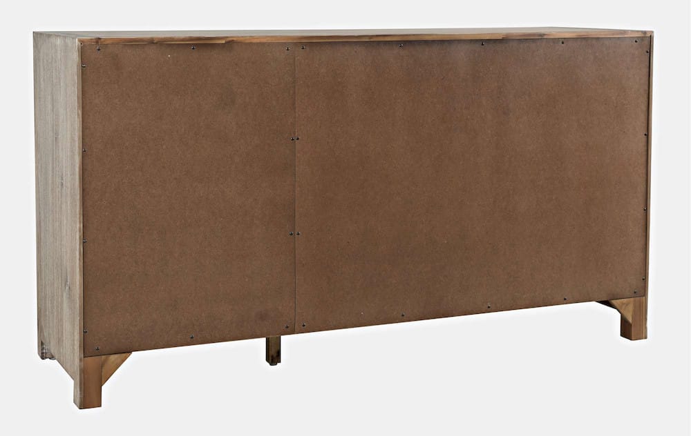 Jofran - Gramercy Mid-Century Modern Chevron Three Door 60in Accent Cabinet, Grey Wash - 2156-60 view 4