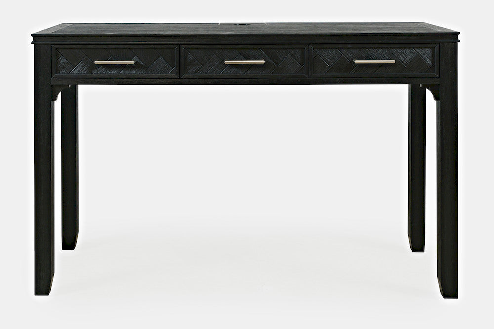 Jofran - Gramercy Mid-Century Modern Chevron Three Drawer USB Charging Desk - 2256-48 view 1