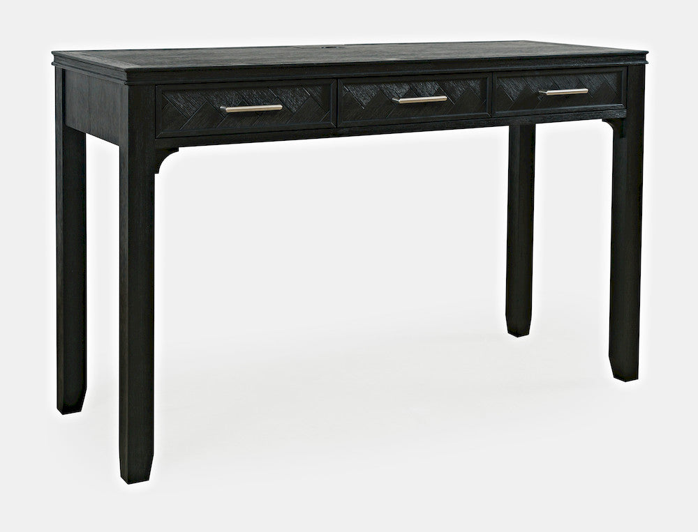 Jofran - Gramercy Mid-Century Modern Chevron Three Drawer USB Charging Desk - 2256-48 view 2