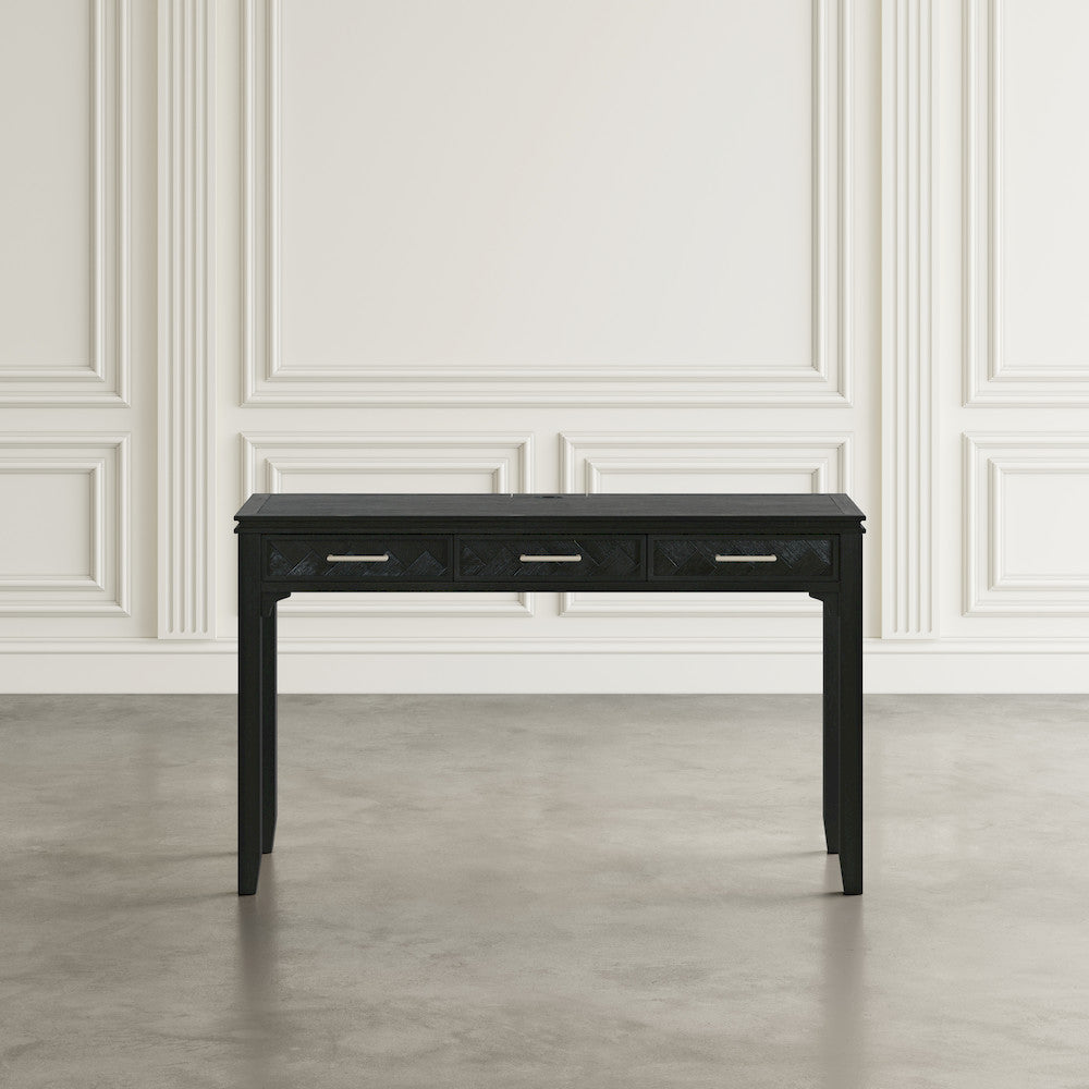 Jofran - Gramercy Mid-Century Modern Chevron Three Drawer USB Charging Desk - 2256-48 view 5