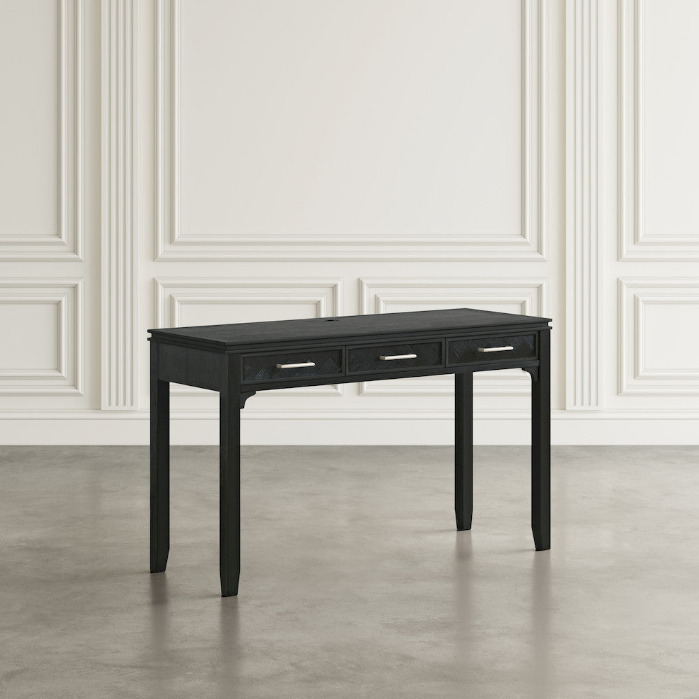 Jofran - Gramercy Mid-Century Modern Chevron Three Drawer USB Charging Desk - 2256-48 view 6