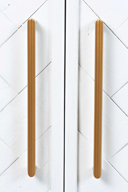 Jofran - Gramercy Mid-Century Modern Chevron Two Door Accent Chest - Blanc White - 2056-40 view 4