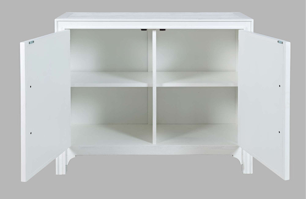 Jofran - Gramercy Mid-Century Modern Chevron Two Door Accent Chest - Blanc White - 2056-40 view 5