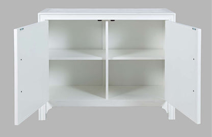 Jofran - Gramercy Mid-Century Modern Chevron Two Door Accent Chest - Blanc White - 2056-40 view 5