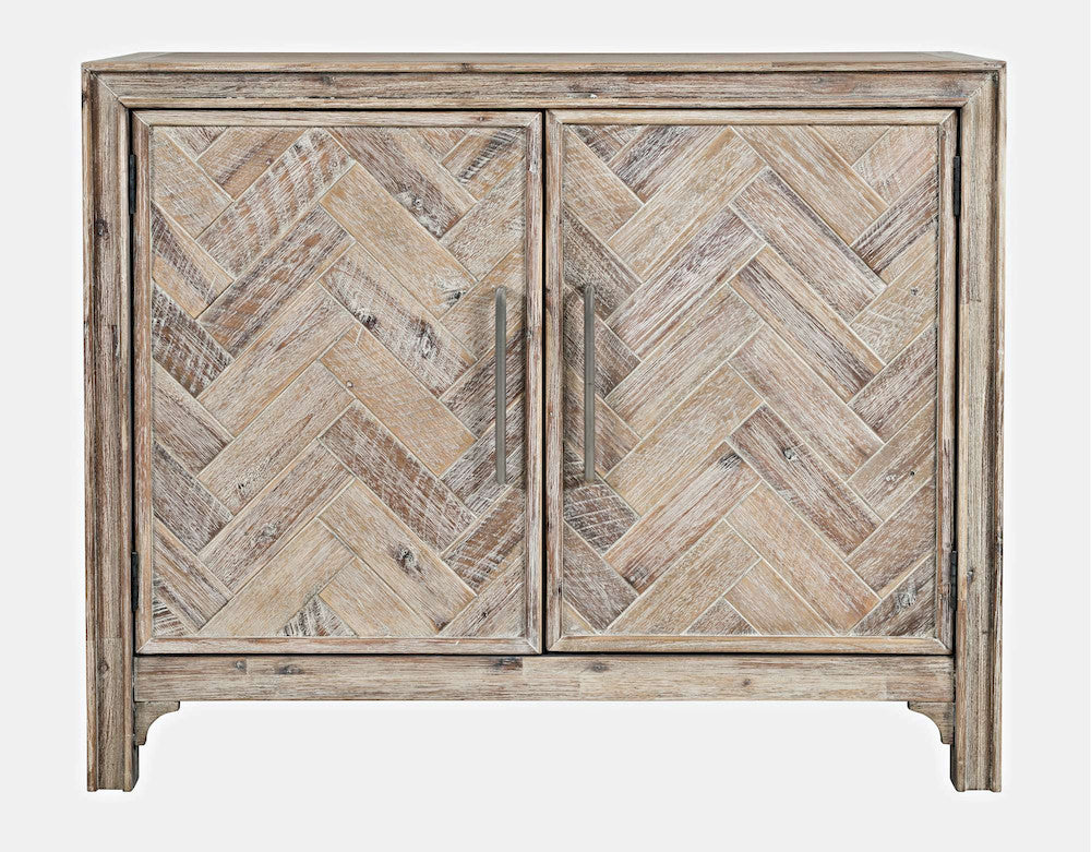 Jofran - Gramercy Mid-Century Modern Chevron Two Door Accent Chest - Grey Wash - 2156-40 view 1