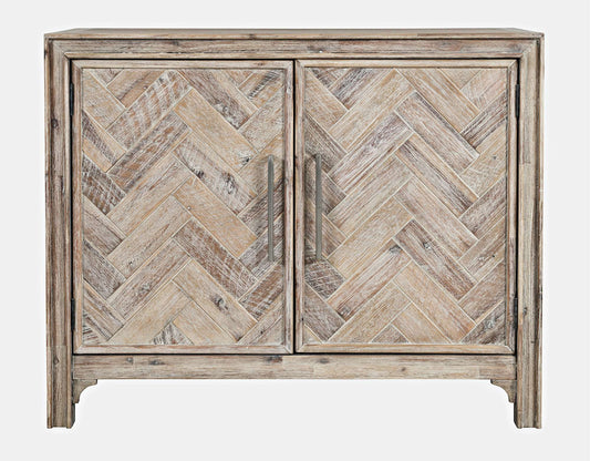Jofran - Gramercy Mid-Century Modern Chevron Two Door Accent Chest - Grey Wash - 2156-40 view 1