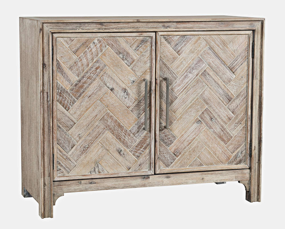 Jofran - Gramercy Mid-Century Modern Chevron Two Door Accent Chest - Grey Wash - 2156-40 view 2