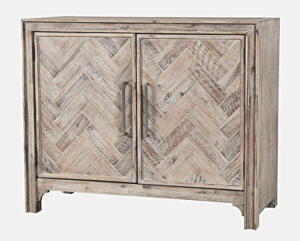 Jofran - Gramercy Mid-Century Modern Chevron Two Door Accent Chest - Grey Wash - 2156-40 view 3