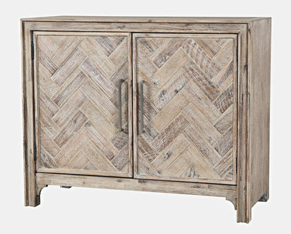 Jofran - Gramercy Mid-Century Modern Chevron Two Door Accent Chest - Grey Wash - 2156-40 view 3