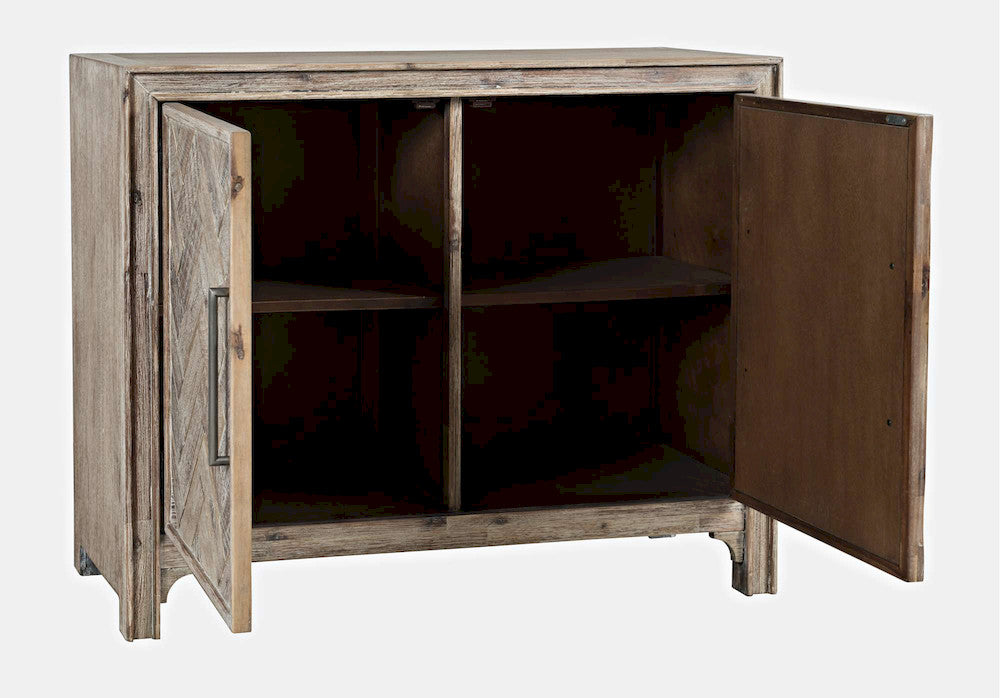 Jofran - Gramercy Mid-Century Modern Chevron Two Door Accent Chest - Grey Wash - 2156-40 view 7