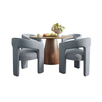 Jofran - Gwen Luxury Mid-Century Modern Five Piece Dining Set with Upholstered Chairs, Blue - 2271-NASHD-4BLU view 1