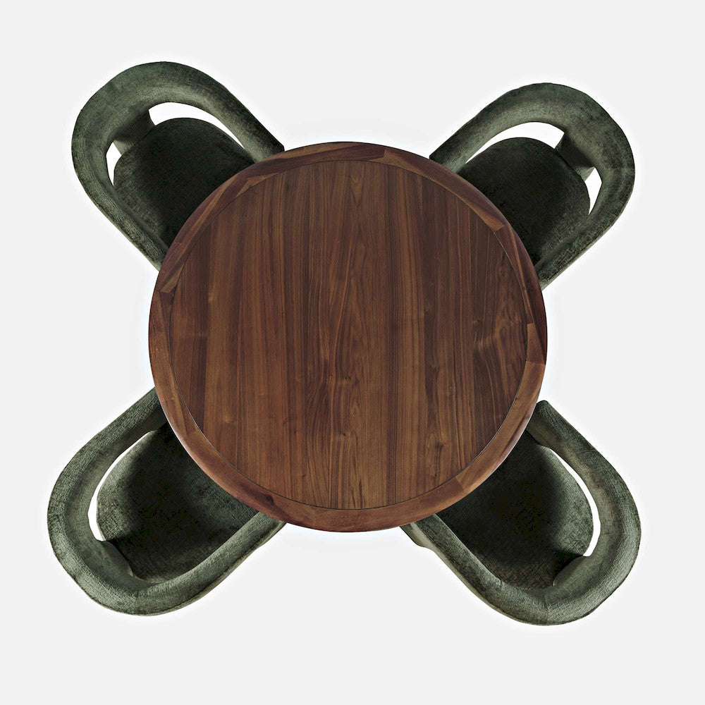 Jofran - Gwen Luxury Mid-Century Modern Five Piece Dining Set with Upholstered Chairs, Forest - 2271-NASHD-4FOR view 10