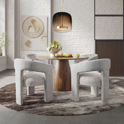 Jofran - Gwen Luxury Mid-Century Modern Five Piece Dining Set with Upholstered Chairs, Grey - 2271-NASHD-4GRY view 12