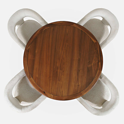 Jofran - Gwen Luxury Mid-Century Modern Five Piece Dining Set with Upholstered Chairs, Natural - 2271-NASHD-4NAT view 11