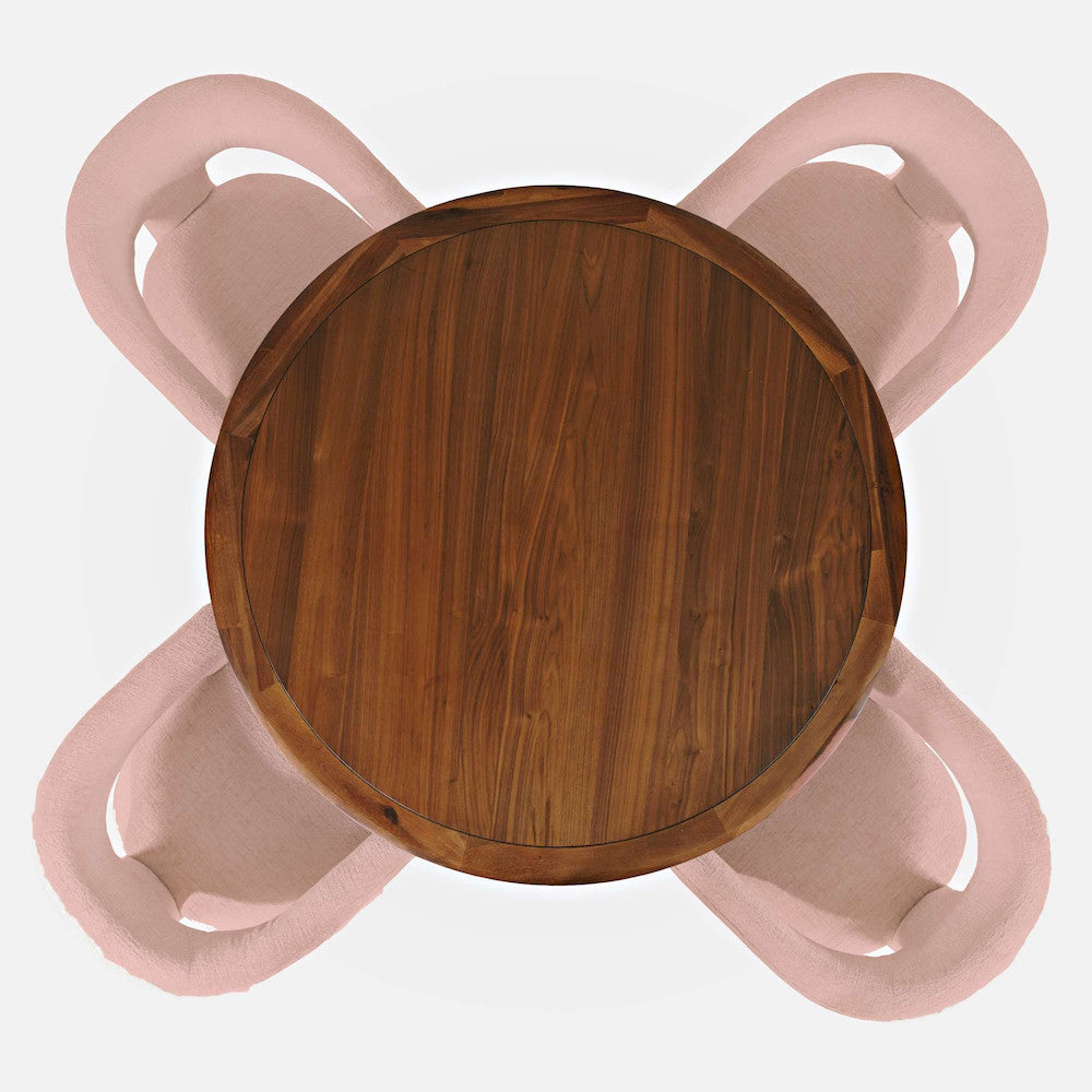 Jofran - Gwen Luxury Mid-Century Modern Five Piece Dining Set with Upholstered Chairs, Pink - 2271-NASHD-4PNK view 11
