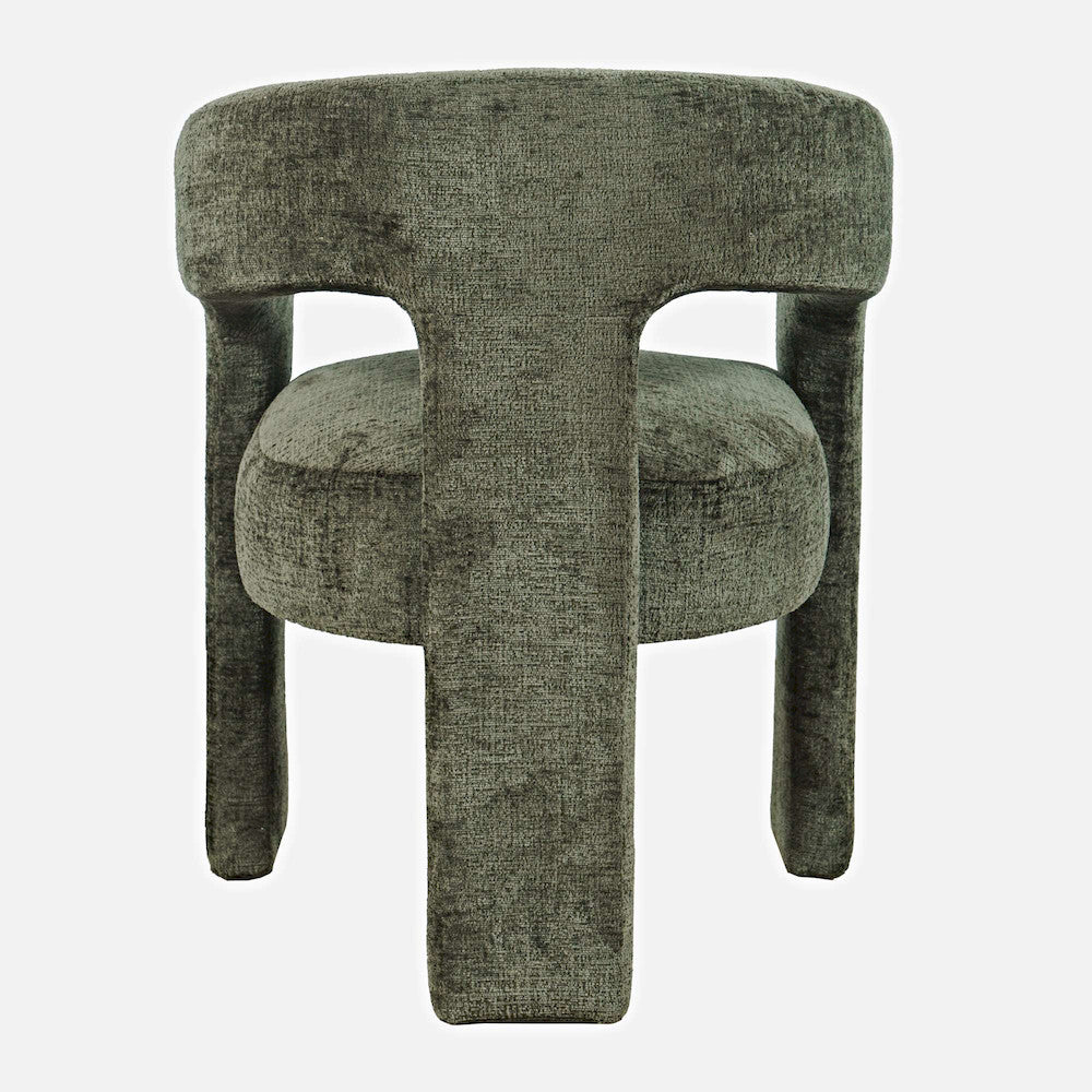 Jofran - Gwen Modern Luxury Jacquard Fabric Upholstered Sculpture Armchair, Forest - 2271-GWENCHFOR view 4
