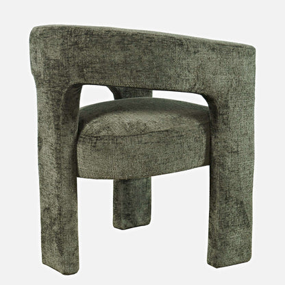 Jofran - Gwen Modern Luxury Jacquard Fabric Upholstered Sculpture Armchair, Forest - 2271-GWENCHFOR view 9
