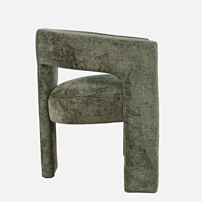Jofran - Gwen Modern Luxury Jacquard Fabric Upholstered Sculpture Armchair, Forest - 2271-GWENCHFOR view 10