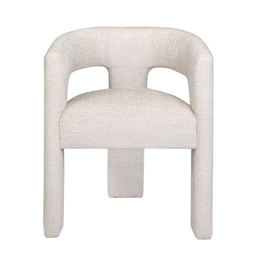 Jofran - Gwen Modern Luxury Jacquard Fabric Upholstered Sculpture Armchair, Natural - 2271-GWENCHNAT view 1