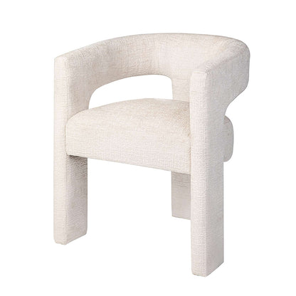 Jofran - Gwen Modern Luxury Jacquard Fabric Upholstered Sculpture Armchair, Natural - 2271-GWENCHNAT view 2