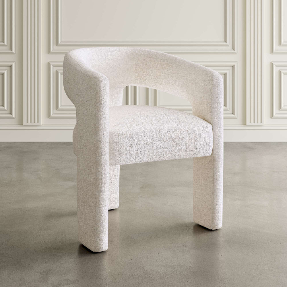 Jofran - Gwen Modern Luxury Jacquard Fabric Upholstered Sculpture Armchair, Natural - 2271-GWENCHNAT view 5
