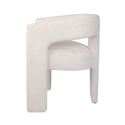 Jofran - Gwen Modern Luxury Jacquard Fabric Upholstered Sculpture Armchair, Natural - 2271-GWENCHNAT view 8
