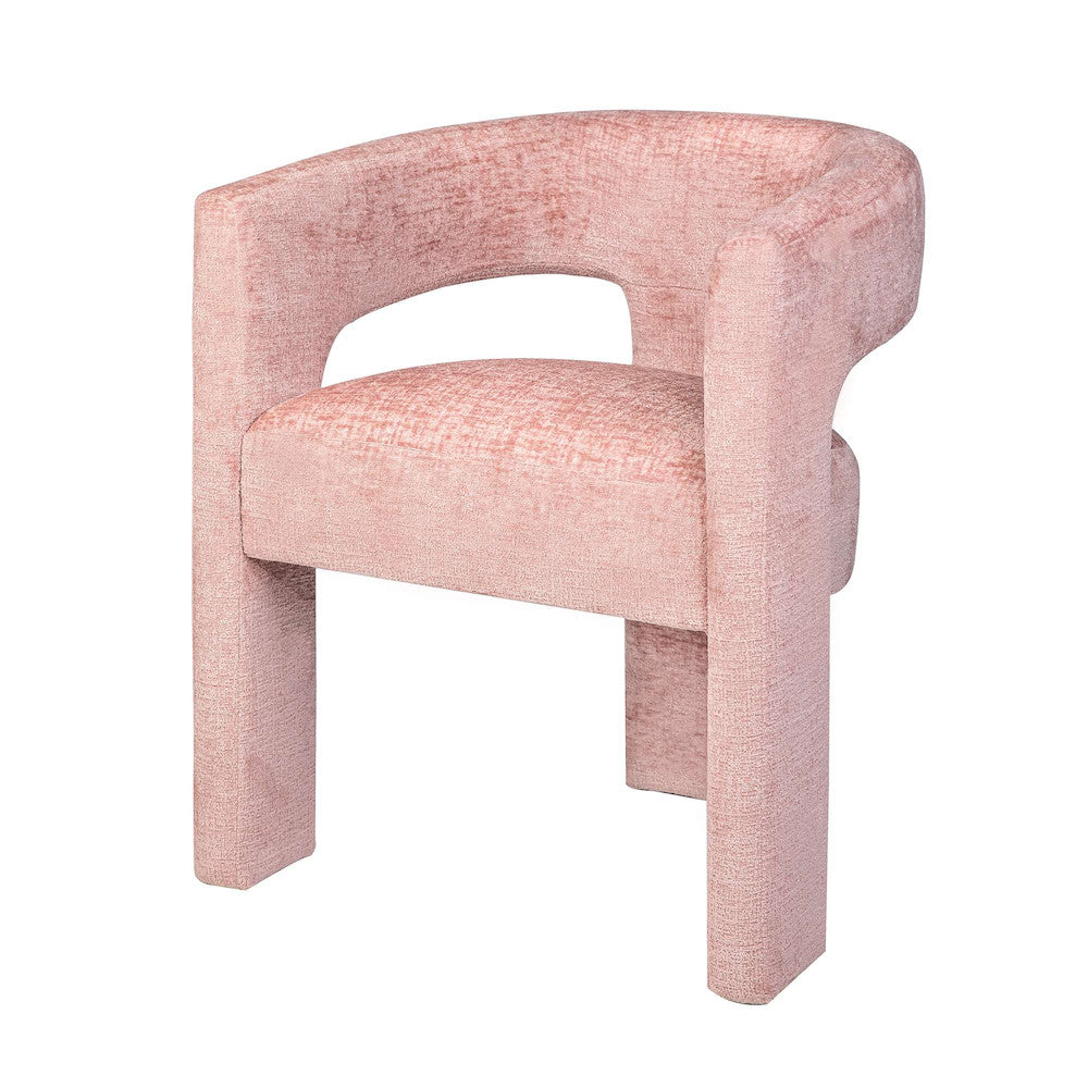 Jofran - Gwen Modern Luxury Jacquard Fabric Upholstered Sculpture Armchair, Pink - 2271-GWENCHPNK view 2