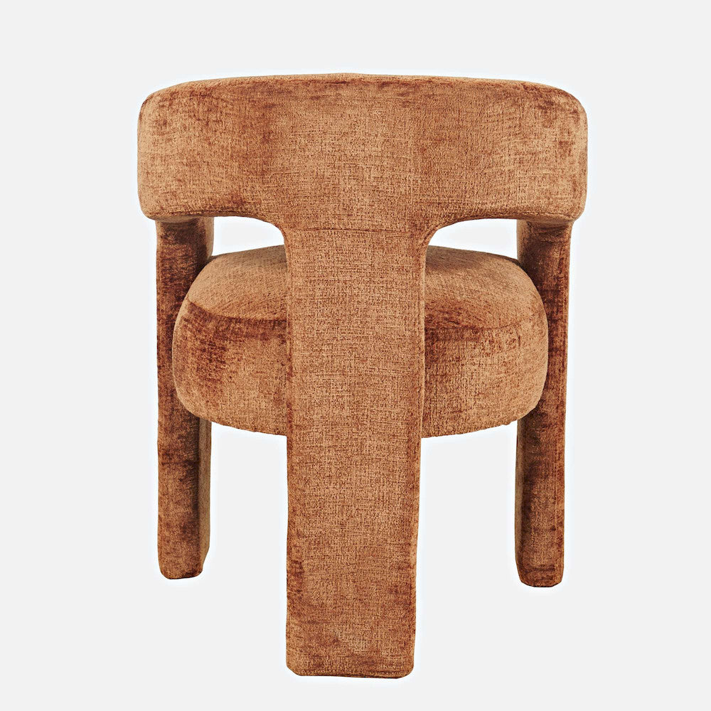 Jofran - Gwen Modern Luxury Jacquard Fabric Upholstered Sculpture Armchair, Rust - 2271-GWENCHRST view 4