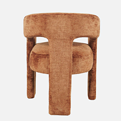 Jofran - Gwen Modern Luxury Jacquard Fabric Upholstered Sculpture Armchair, Rust - 2271-GWENCHRST view 4