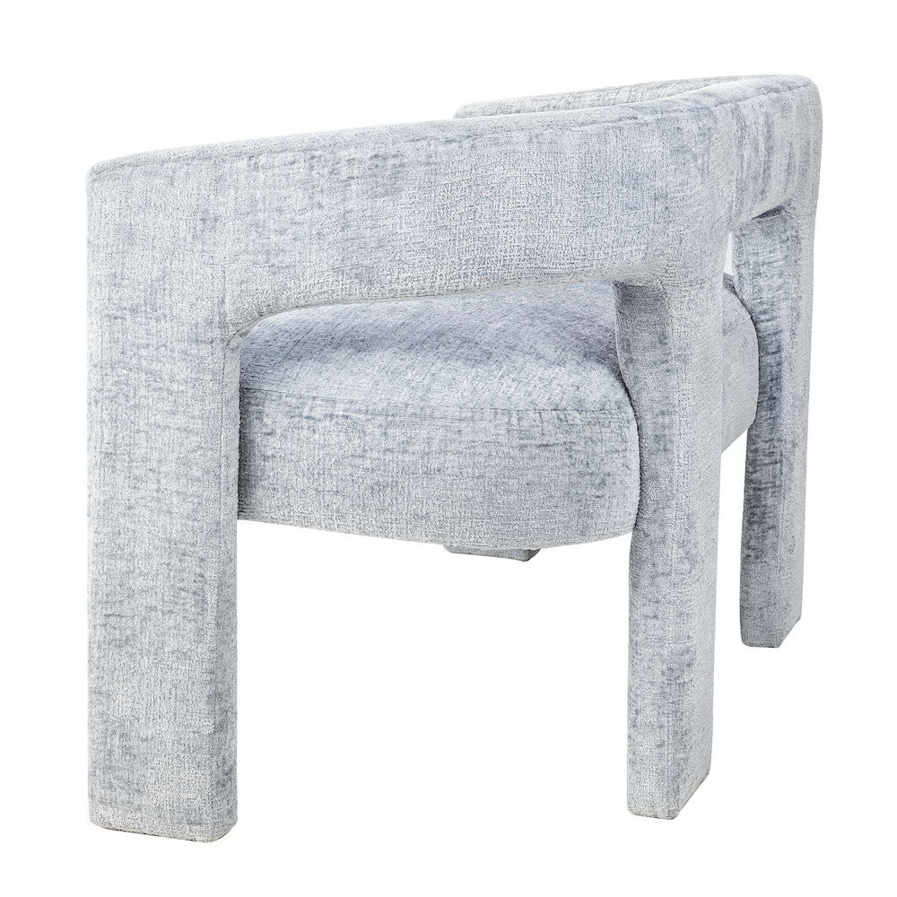 Jofran - Gwen Modern Luxury Jacquard Fabric Upholstered Sculpture Bench, Blue - 2271-GWENBNBLU view 3